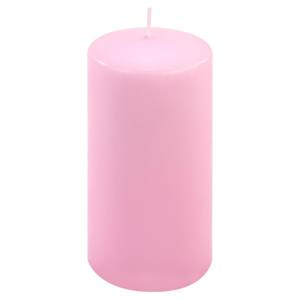 ŚWIECE STOŁOWE RÓŻOWE 2 SZT 15,5x7,5 CM ŚWIECZKI TRADYCYJNE KOLUMNOWE