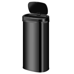CZARNY AUTOMATYCZNY KOSZ NA ŚMIECI ODPADY 70L CZUJNIK BEZDOTYKOWY PROSTOKĄT