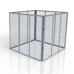 METALOWY KOMPOSTOWNIK OGRODOWY 450L STAL OCYNKOWANA SZYBKI MONTAŻ SREBRNY