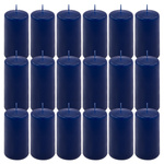 ŚWIECE STOŁOWE GRANATOWE 24 SZT 10x5 CM DEKOR ŚWIECZKI WALCOWE TRADYCYJNE