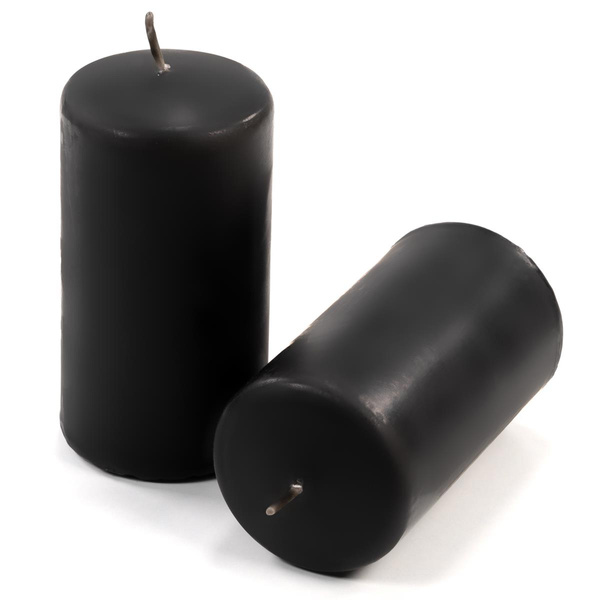 ŚWIECE STOŁOWE CZARNE 12 SZT 11,5x6CM ŚWIECZKI WALCOWE TRADYCYJNE KOLUMNOWE