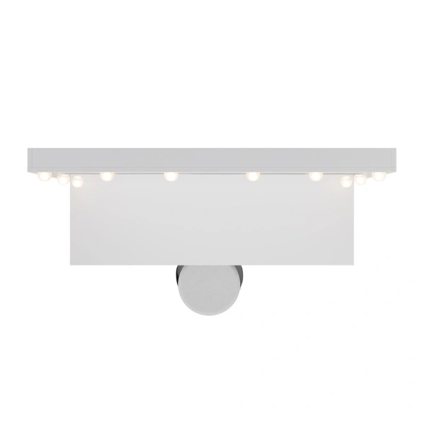 TOALETKA KOSMETYCZNA LILIA Z LED, LUSTREM I 7 SZUFLADAMI BIAŁA + HOKER TONIA 