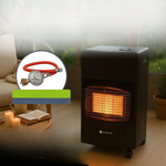 PIECYK GAZOWY 4,2kW NA BUTLĘ GAZ LPG CZARNY GRZEJNIK SKŁADANY PROMIENNIK