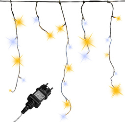 DWUKOLOROWE LAMPKI ZWISAJĄCE NA ZEWNĄTRZ 400 DIOD LED KURTYNA ŚWIETLNA