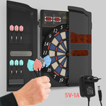 DART TABLICA ELEKTRONICZNA TARCZA DO DARTA GRY W RZUTKI 12x LOTKI BULL V2
