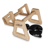 2x UCHWYTY DO POMPEK DREWNIANE PORĘCZE PARALETKI XL ANTYPOŚLIZGOWA PODSTAWA