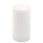 ŚWIECE STOŁOWE BIAŁE 4 SZT 15,5x7,5CM ŚWIECZKI WALCOWE TRADYCYJNE KOLUMNOWE