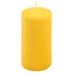 ŚWIECE STOŁOWE ŻÓŁTE 2 SZT 15,5x7,5 CM ŚWIECZKI TRADYCYJNE KOLUMNOWE