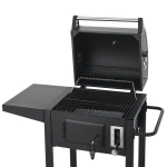 GRILL WĘGLOWY BBQ Z TERMOMETREM RUSZTEM POKRYWĄ I POKROWCEM MISSOURI 86CM