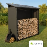 REGAŁ NA DREWNO KOMINKOWE Z DASZKIEM DO PRZECHOWYWANIA DO OGRODU NA TARAS