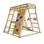 PLAC ZABAW DLA DZIECI DO DOMU DOMOWY DZIECIĘCY DREWNIANY + HUŚTAWKA ŚCIANKA