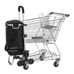 WÓZEK 3w1 NA ZAKUPY ZAKUPOWY NA SCHODY TORBA NA KÓŁKACH SKŁADANY CZARNY