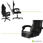 FOTEL GAMINGOWY BIUROWY KUBEŁKOWY GRACZA OBROTOWY HYPERSEAT CZARNY SZARY