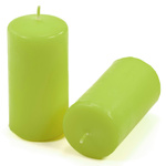 ŚWIECE STOŁOWE ZIELONE 8SZT 10x5CM DEKORACYJNE ŚWIECZKI WALCOWE TRADYCYJNE