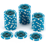 ZESTAW 50x ŻETONY Z HOLOGRAMEM DO GRY W POKERA Z NOMINAŁEM 50 