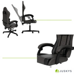 FOTEL GAMINGOWY BIUROWY KUBEŁKOWY GRACZA OBROTOWY HYPERSEAT SZARY CZARNY