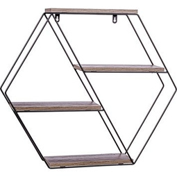METALOWA PÓŁKA REGAŁ HEX WISZĄCY ŚCIENNY LOFT