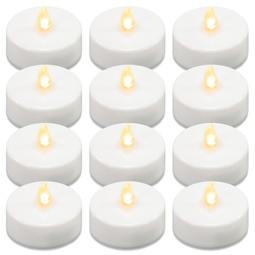 12x ŚWIECZKI PODGRZEWACZ LED BIAŁE BEZPŁOMIENIOWE TEALIGHT NA BATERIE+TIMER