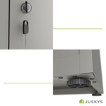 SZAFA METALOWA BIUROWA NA DOKUMENTY AKTA KLUCZ WARSZTATOWA DO GARAŻU SZARA