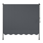 MARKIZA 200x120 CM ROZPOROWA BALKONOWA TELESKOPOWA TARASOWA ROLETA ANTRACYT