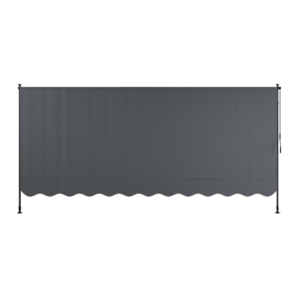 MARKIZA 400x120 CM ROZPOROWA BALKONOWA TELESKOPOWA TARASOWA ROLETA ANTRACYT
