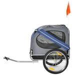 PRZYCZEPKA ROWEROWA DO ROWERU WÓZEK DLA PSA DO 20KG SKŁADANA NIEBIESKA