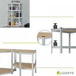 REGAŁ NAROŻNY METALOWY MAGAZYNOWY 160x75x40CM 320KG PIWNICA GARAŻ SREBRNY