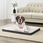 ORTOPEDYCZNE LEGOWISKO DLA PSA MATERAC ŁÓŻKO MILOW 112X81X8 CM BEŻOWO-SZARE