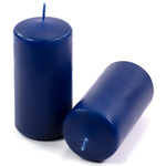 ŚWIECE STOŁOWE GRANATOWE 8 SZT 10x5 CM DEKOR ŚWIECZKI WALCOWE TRADYCYJNE