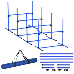 ZESTAW AGILITY TRENINGOWY 4-CZĘŚCIOWY DLA PSA SLALOM + POKROWIEC