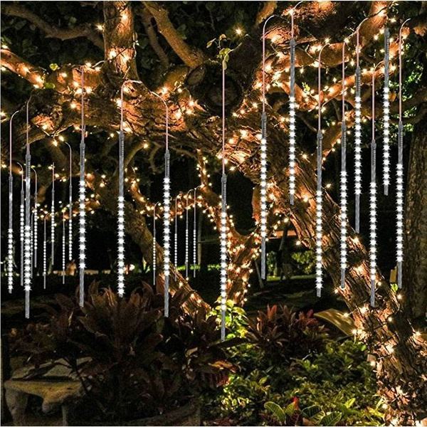 BIAŁE LAMPKI SOPLE PADAJĄCY ŚNIEG 480 LED METEORYT 50 CM
