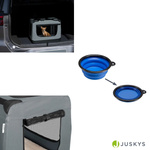 SZARA TORBA TRANSPORTOWA SKŁADANA KOJEC DLA PSA KOTA TRANSPORTER S 50x36x34