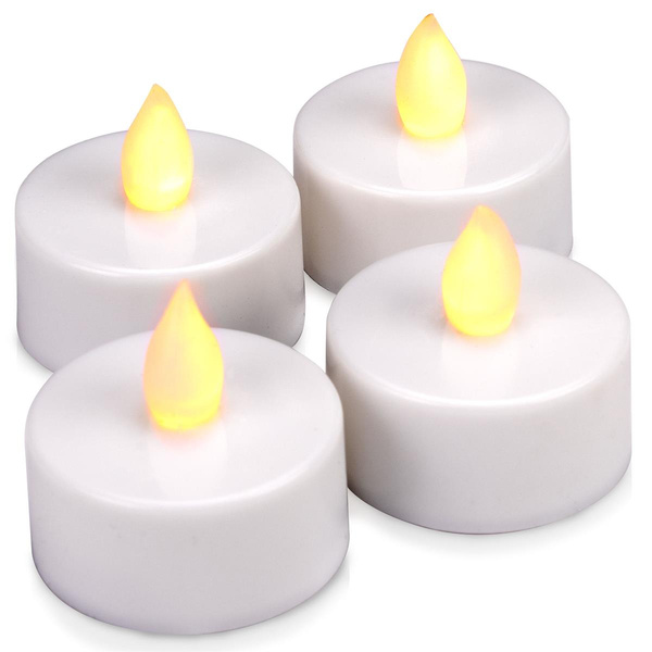 4x ŚWIECZKI LED TEALIGHT BIAŁE BEZPŁOMIENIOWE NA BATERIE + TIMER 6/18H