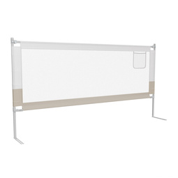 BARIERKA OCHRONNA DO ŁÓŻKA 200 CM OCHRONNA DLA DZIECKA REGULOWANA BEŻOWA