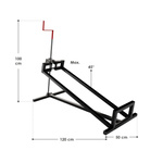 PODNOŚNIK LEWAREK DO TRAKTORKA OGRODOWEGO KOSIARKI QUADA ATV 400 KG CZARNY