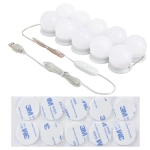 TOALETKA KOSMETYCZNA BELLA Z LUSTREM I LED USB SZAFKĄ SZUFLADĄ DO MAKIJAŻU