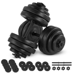 ZESTAW HANTLI 2 X 15 KG CIĘŻARKI 30 KG SIŁOWNIA TRENING FITNESS DO ĆWICZEŃ