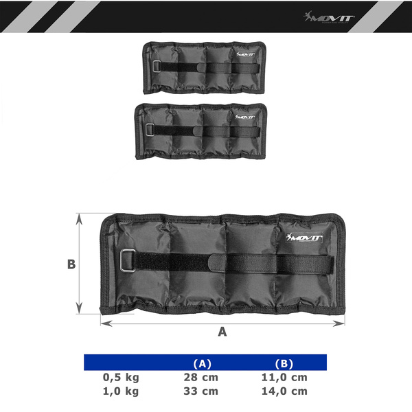 CZARNE OBCIĄŻENIA 2 x 0,5 + 2 x 1 KG NA RĘCE NOGI 