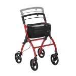 CZERWONY ROLLATOR BALKONIK NA KÓŁKACH REHABILITACYJNY CHODZIK
