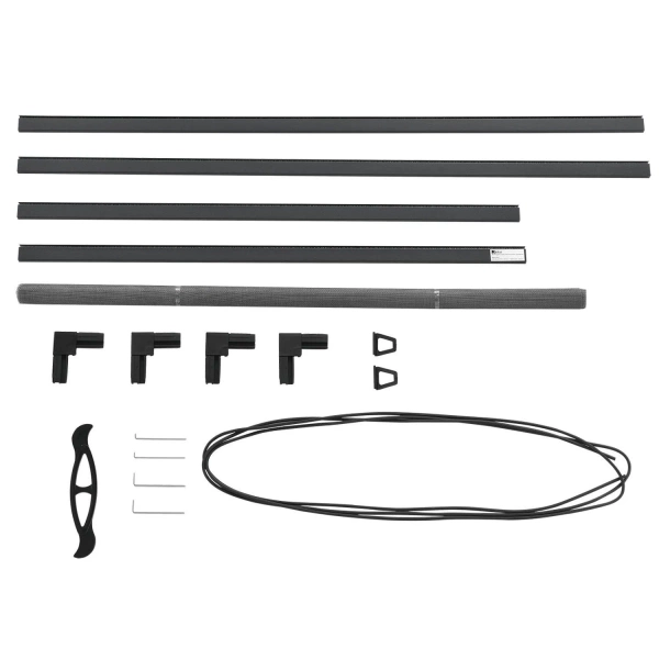 MOSKITIERA OKIENNA 130x150 CM DO OKNA ALUMINIOWA RAMA SIATKA NA OWADY SZARA