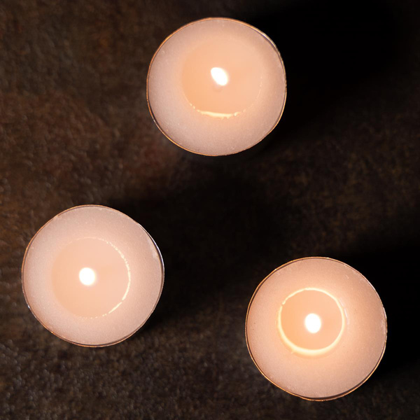 100 ŚWIECZEK TEALIGHT PODGRZEWACZE W ALUMINIUM CZAS PALENIA 8H BEZZAPACHOWE