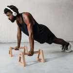 2x UCHWYTY DO POMPEK DREWNIANE PORĘCZE PARALETKI XL ANTYPOŚLIZGOWA PODSTAWA