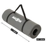 MAXXIVA SZARA MATA PIANKOWA 190x60x1,5cm DO ĆWICZEŃ / JOGI / FITNESS