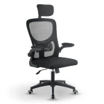 ERGONOMICZNY FOTEL BIUROWY GAMINGOWY OBROTOWY ODDYCHAJĄCY CZARNY