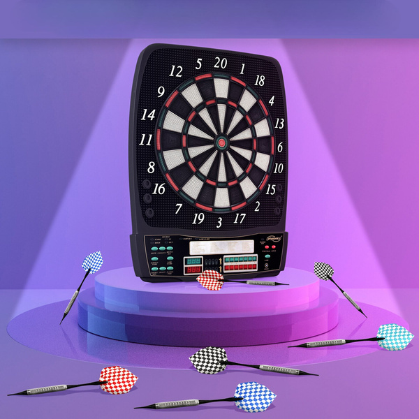 DART TABLICA ELEKTRONICZNA TARCZA DO DARTA GRY W RZUTKI 12x LOTKI BULL V1