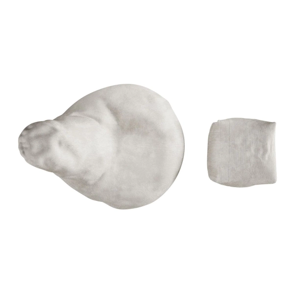 FOTEL RELAKSACYJNY TELEWIZYJNY WYPOCZYNKOWY GAMINGOWY Z PUFĄ BEŻOWY XL