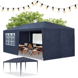NIEBIESKI PAWILON OGRODOWY 3X6 m + 6 ŚCIAN NAMIOT IMPREZOWY HANDLOWY