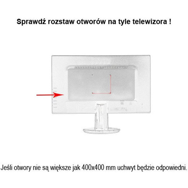 UCHWYT WIESZAK ŚCIENNY DO TV LCD PLAZMY