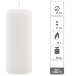 ŚWIECE STOŁOWE BIAŁE 2 SZT 20x7,5CM ŚWIECZKI WALCOWE TRADYCYJNE KOLUMNOWE