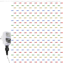 WIELOKOLOROWA KURTYNA ŚWIETLNA ZWISAJĄCE LAMPKI SOPLE 3x3M 300 DIOD